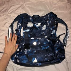 Lululemon Athletica Large Blue Backpack/Gym Bag